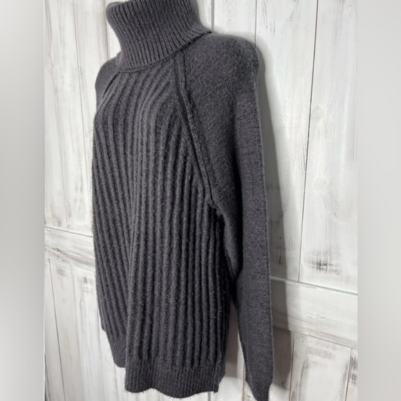 Free People Big City Turtleneck Sweater Oversized Slouchy Chunky Fuzzy Grunge S - Picture 6 of 11